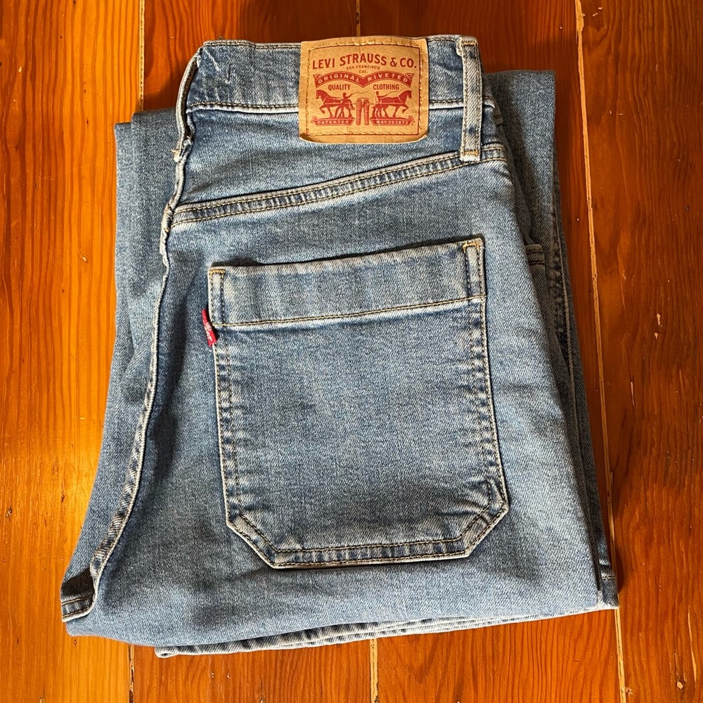 Levi’s mile high cropped wide leg jeans